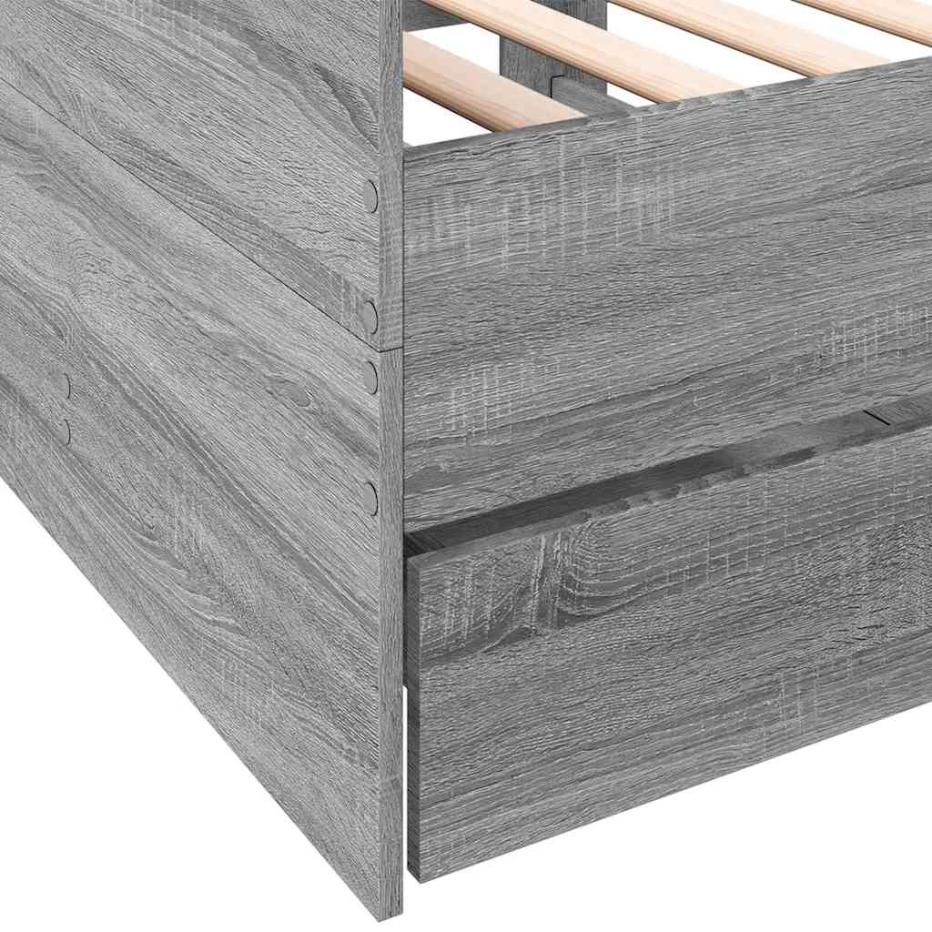 Daybed | Grey Sonoma | Engineered wood | Single to double