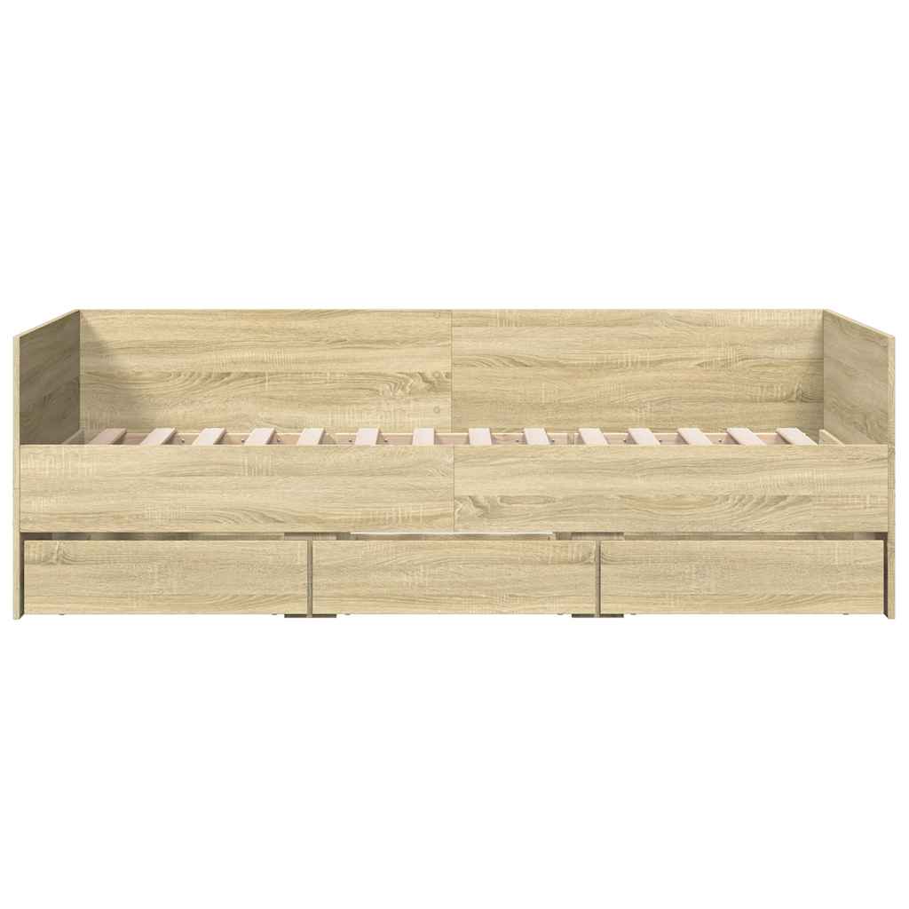 Daybed | Sonoma oak | Engineered wood | 90 x 200 cm