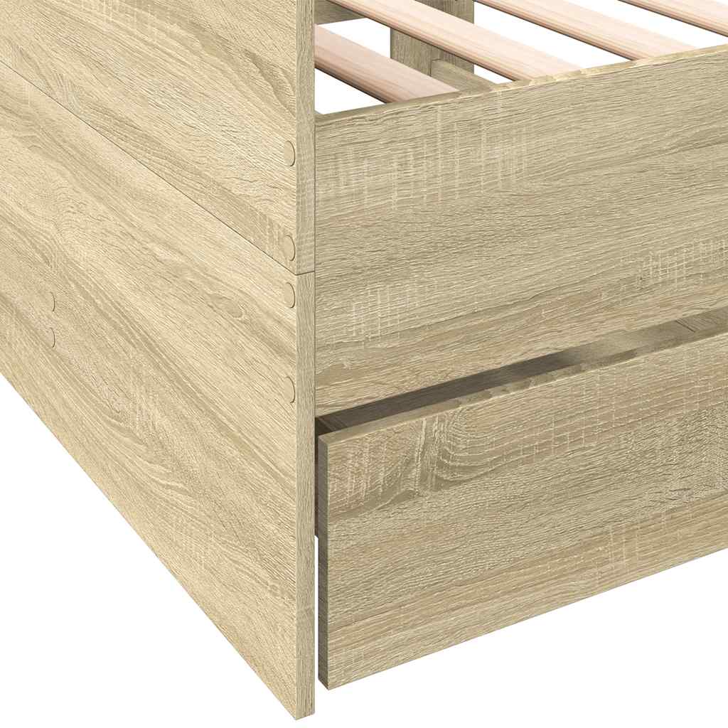 Daybed | Sonoma oak | Engineered wood | 90 x 200 cm