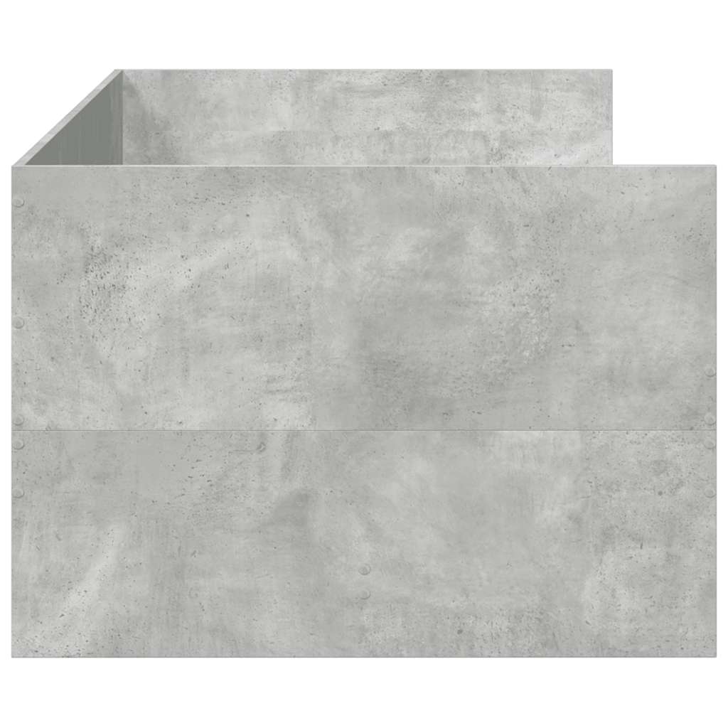 Daybed with Drawers without Mattress Concrete Grey 90x200 cm