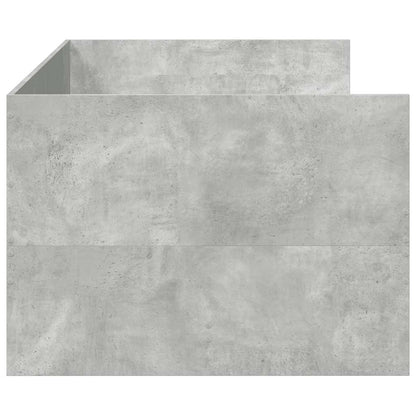 Daybed with Drawers without Mattress Concrete Grey 90x200 cm