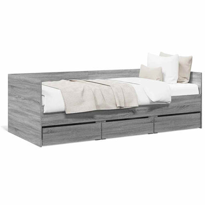 Daybed | Grey Sonoma | Engineered Wood | Single to Double