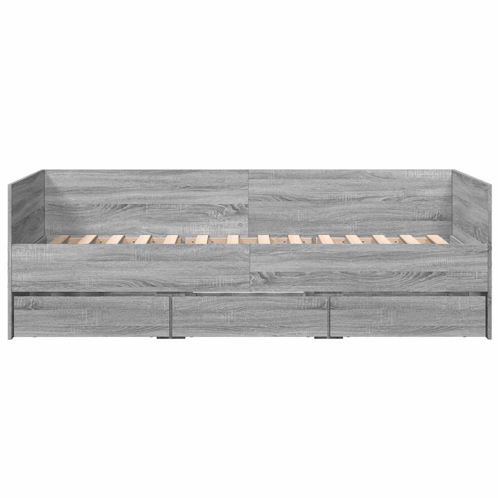 Daybed | Grey Sonoma | Engineered Wood | Single to Double