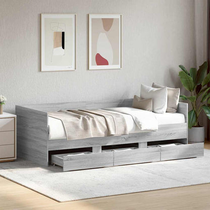 Daybed | Grey Sonoma | Engineered Wood | Single to Double