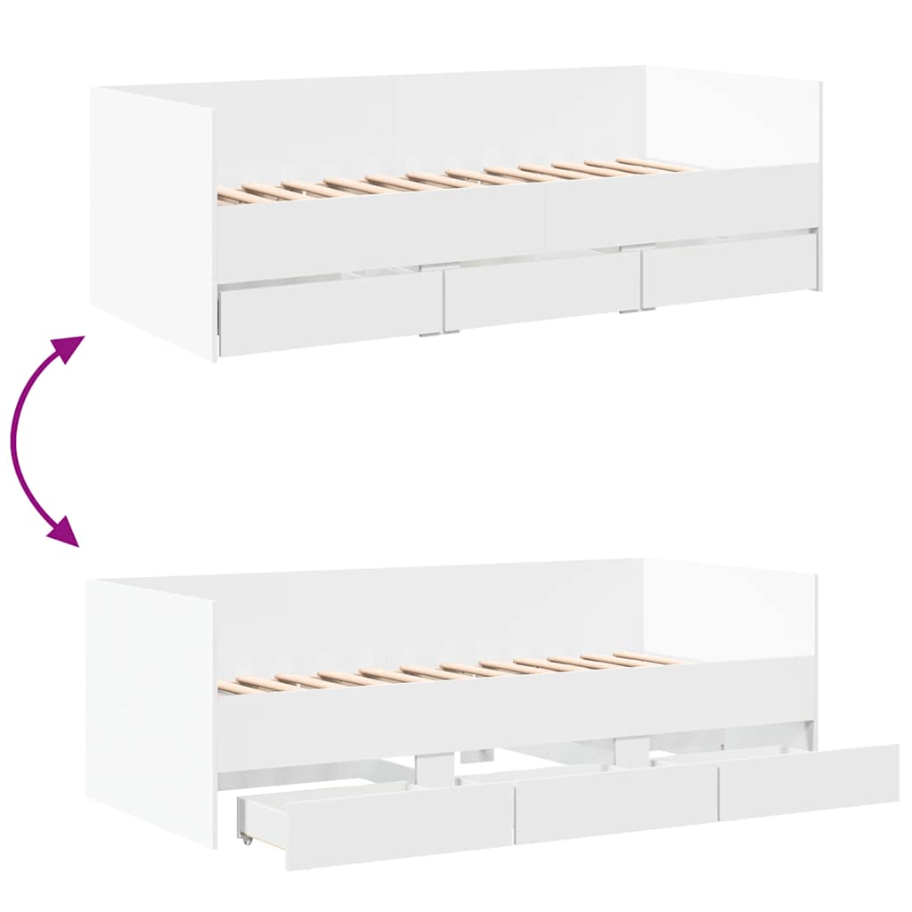 Daybed | White | Engineered wood | Single