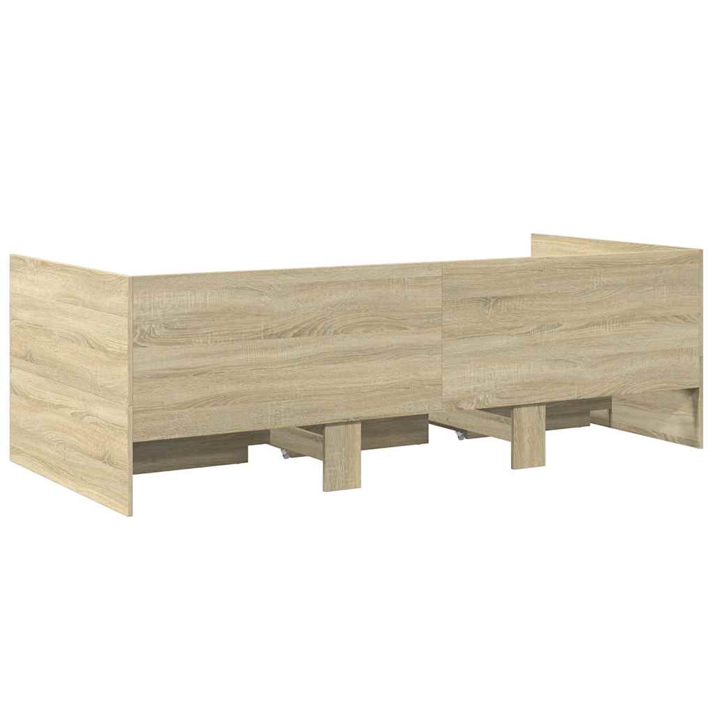 Daybed | Sonoma Oak | Engineered wood | Single | Convertible