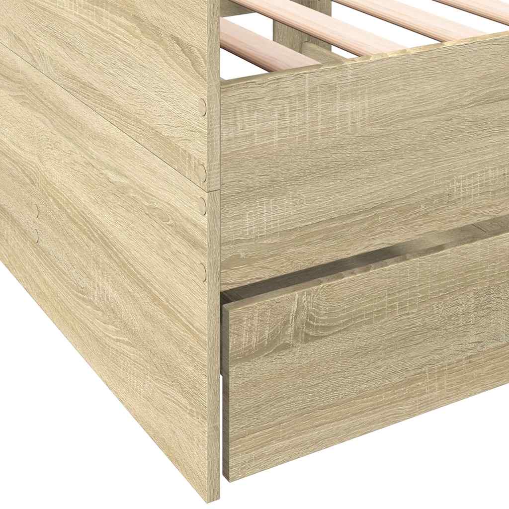 Daybed | Sonoma Oak | Engineered wood | Single | Convertible