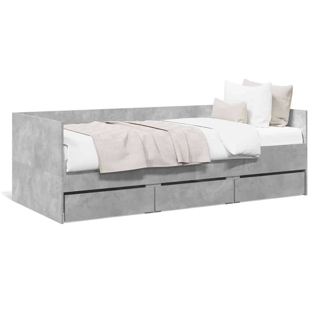 Daybed | Concrete Grey | Engineered Wood | Single