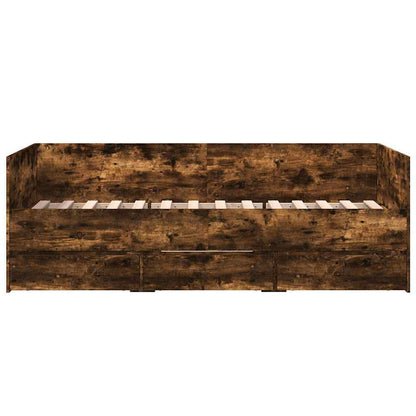 Daybed | Smoked oak | Engineered wood | Single |  Convertible Sofa Bed