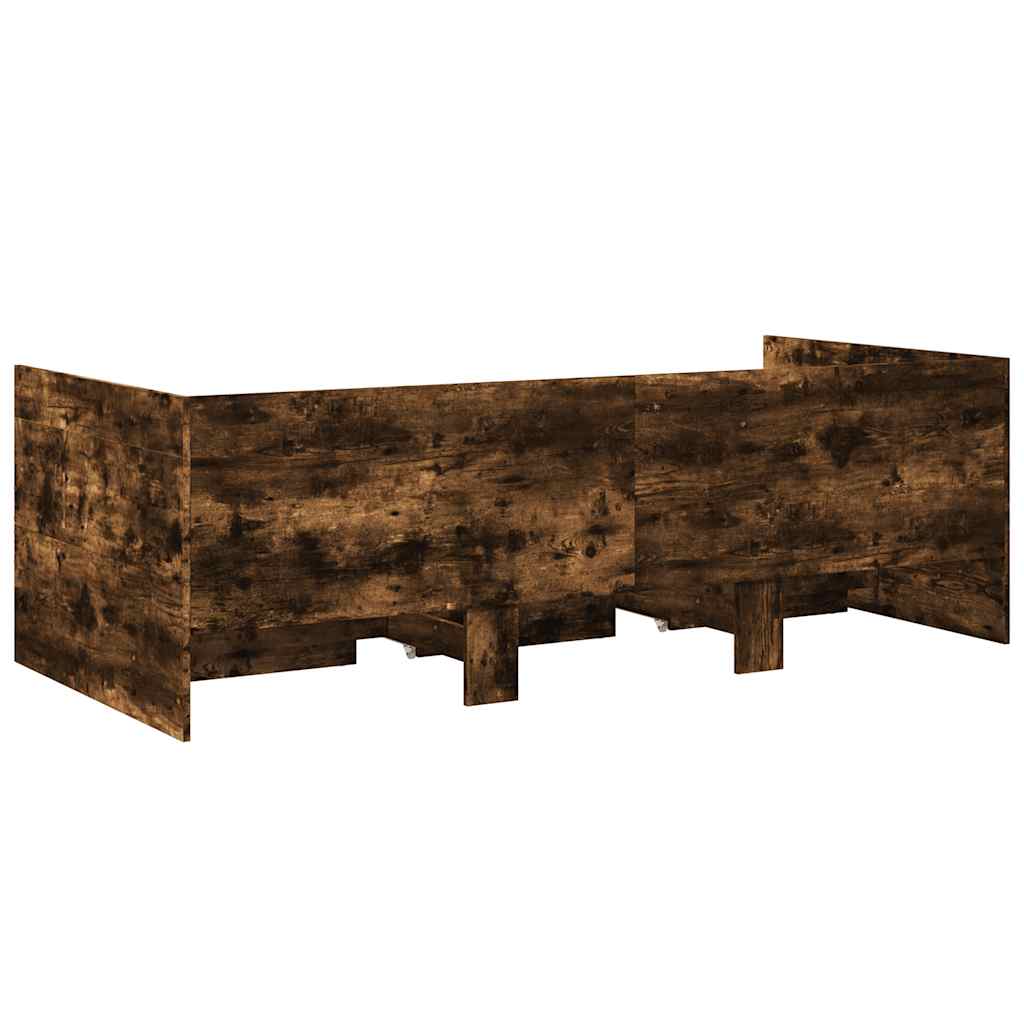 Daybed | Smoked oak | Engineered wood | Single |  Convertible Sofa Bed