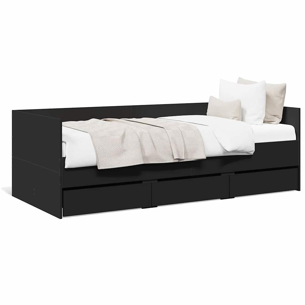Daybed | Black | Engineered wood | Small Single