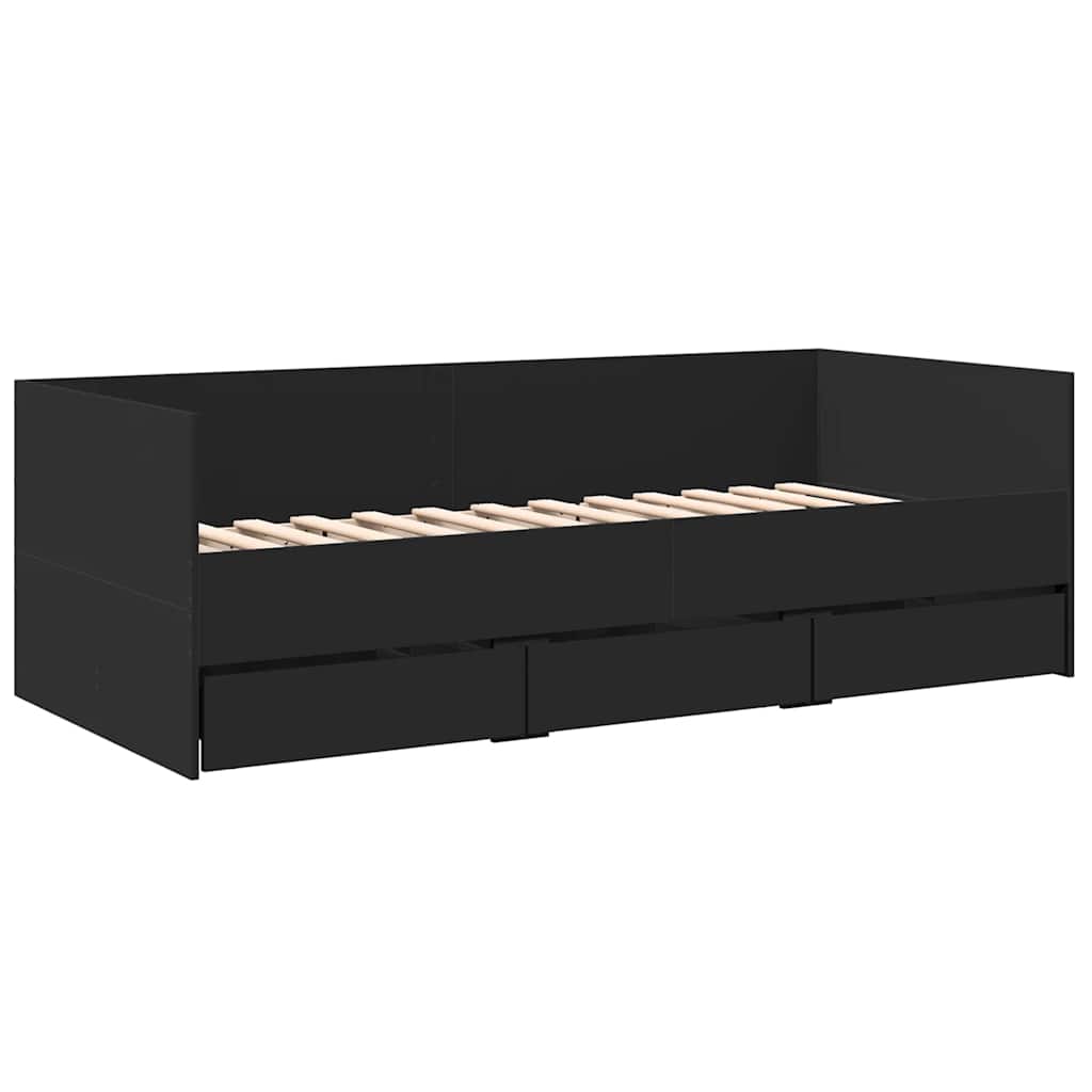 Daybed | Black | Engineered wood | Small Single