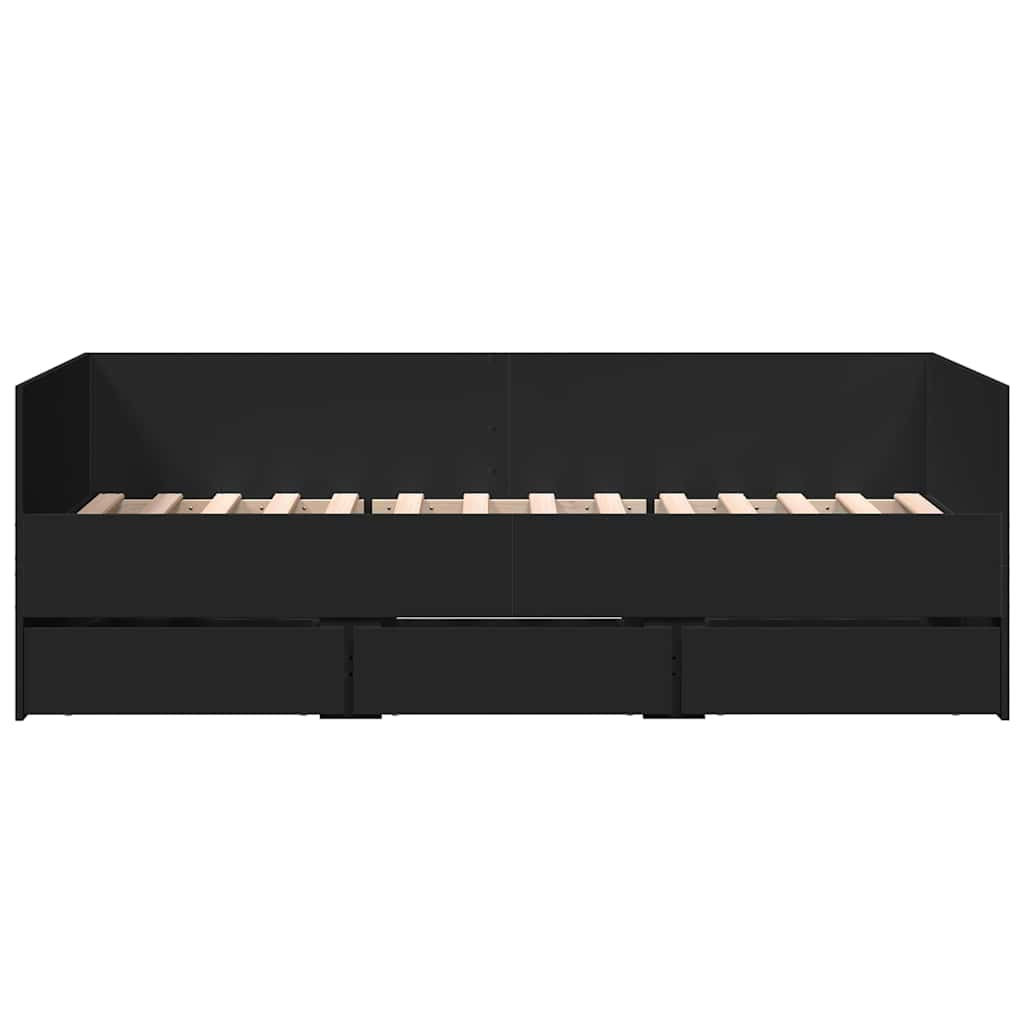 Daybed | Black | Engineered wood | Small Single