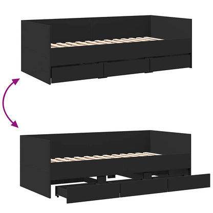 Daybed | Black | Engineered wood | Small Single