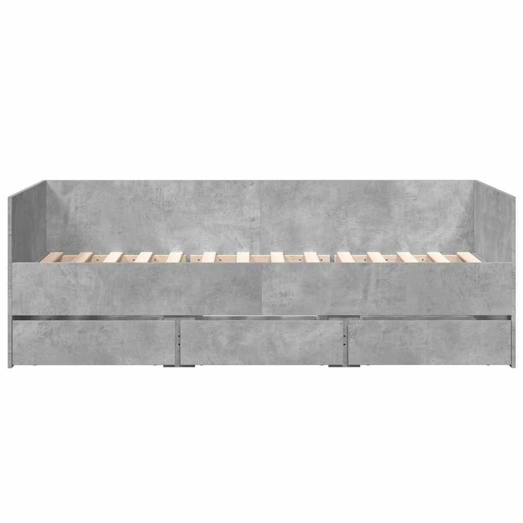 Daybed | Concrete grey | Engineered wood | Small Single