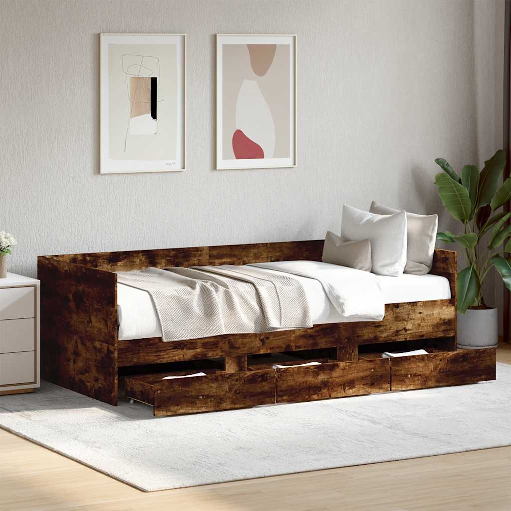 Daybed | Smoked Oak | Engineered wood | 75 x 190 cm