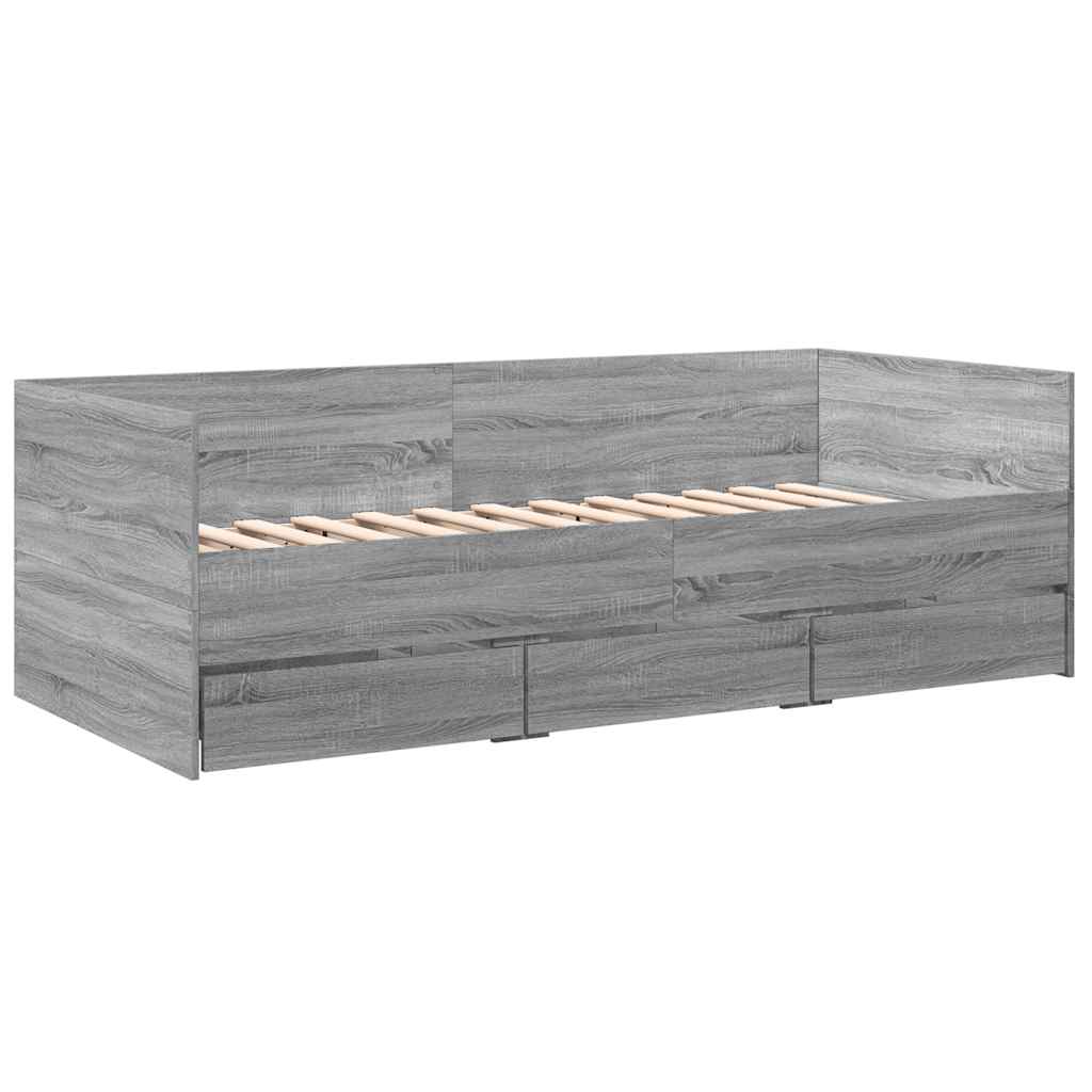 Daybed | Grey Sonoma | Engineered wood | Small Single