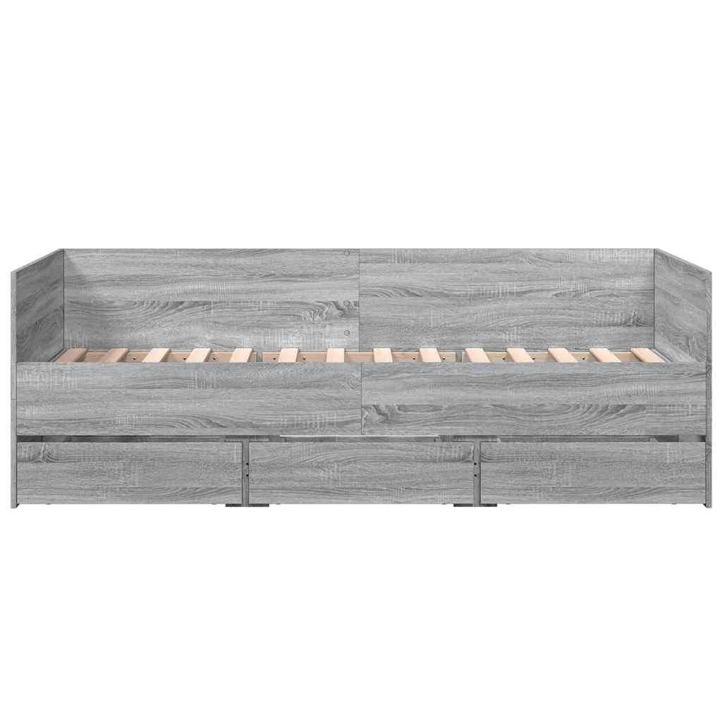 Daybed | Grey Sonoma | Engineered wood | Small Single