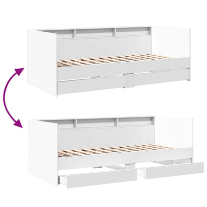 Daybed | White | Engineered wood | 100x200 cm