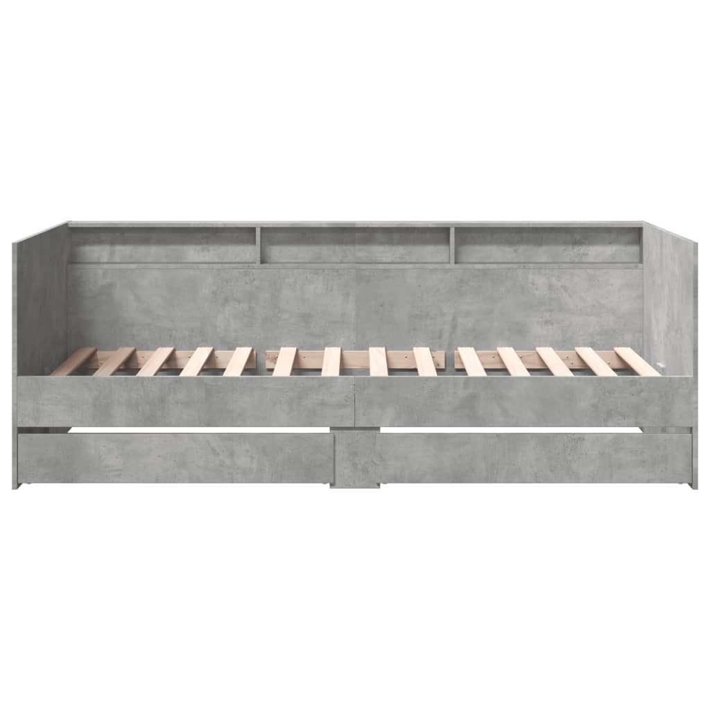Daybed | Concrete Grey | Engineered Wood | Single | Daybed | Rectangular