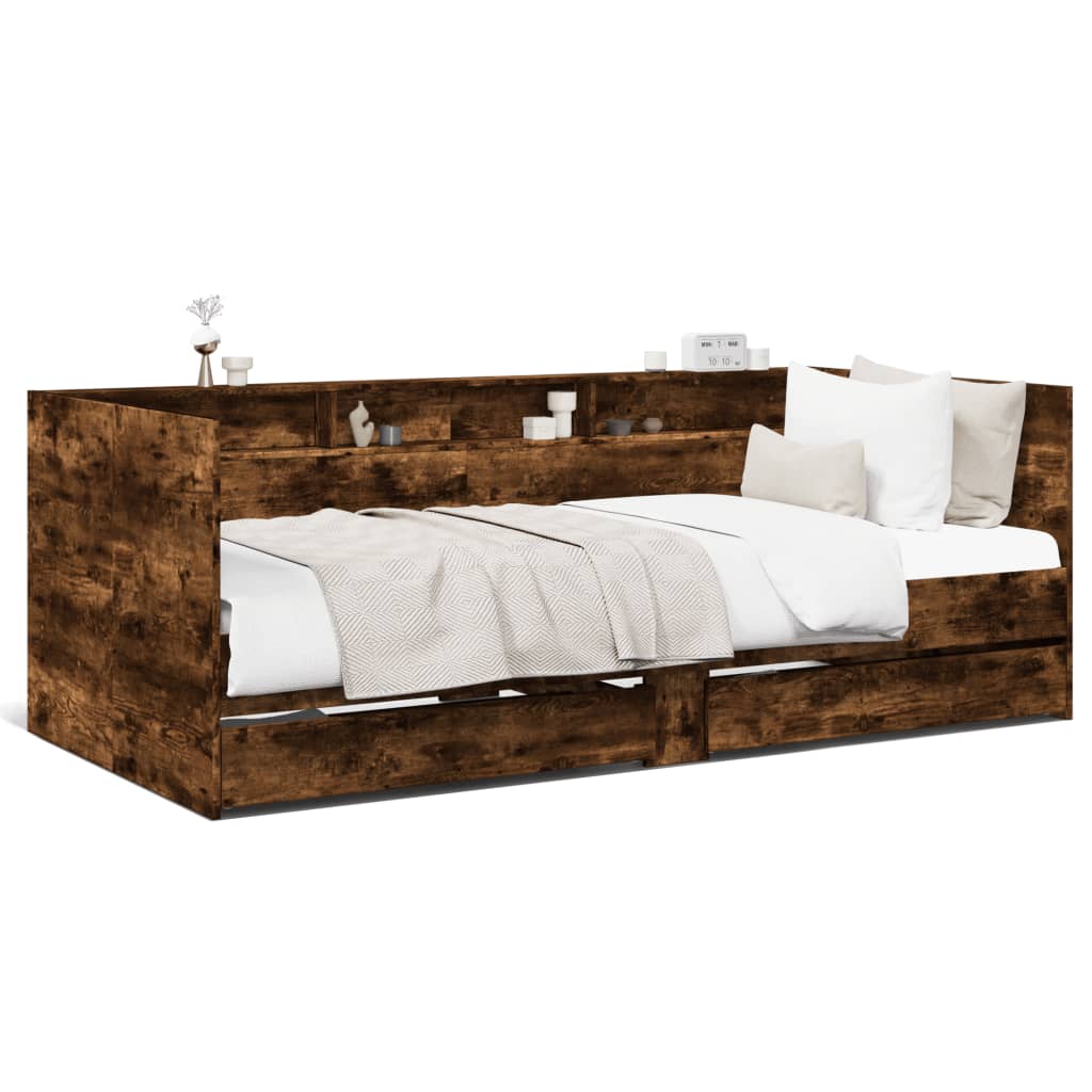 Daybed | Smoked Oak | Engineered Wood | Single