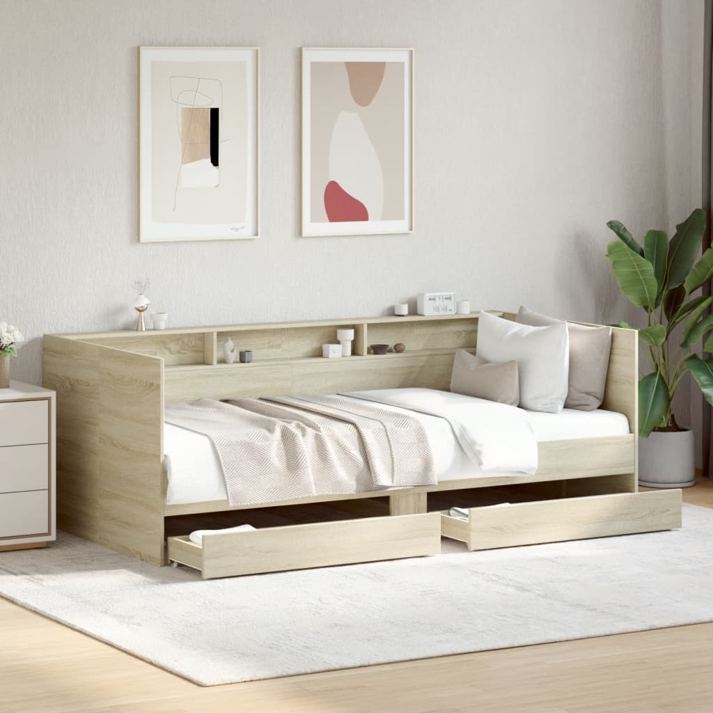 Daybed | Sonoma Oak | Engineered Wood | 90 x 200 cm