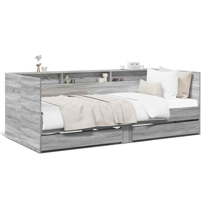 Daybed | Grey Sonoma | Engineered wood | Single | Convertible | Daybed