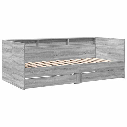 Daybed | Grey Sonoma | Engineered wood | Single | Convertible | Daybed
