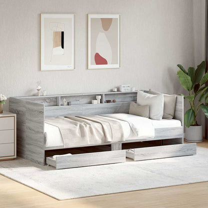 Daybed | Grey Sonoma | Engineered wood | Single | Convertible | Daybed