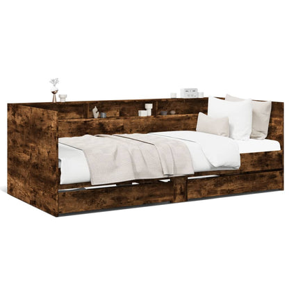 Daybed | Smoked Oak | Engineered wood | Single | Convertible to sofa