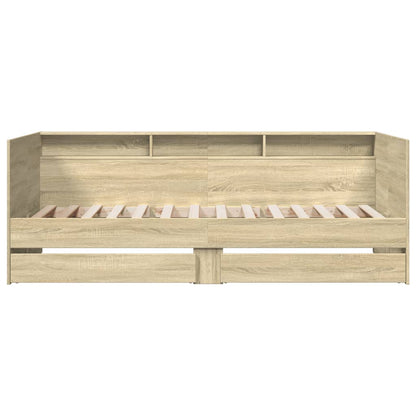 Daybed with Drawers without Mattress Sonoma Oak 75x190 cm Small Single