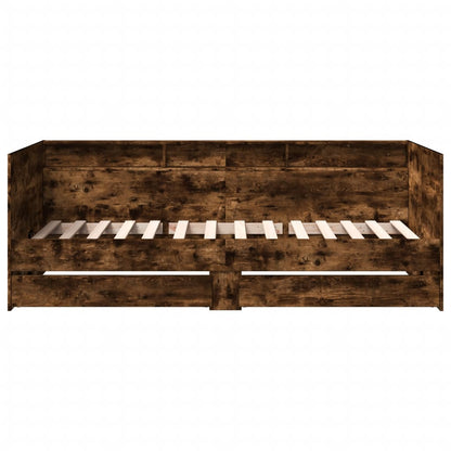 Daybed with Drawers without Mattress Smoked Oak 75x190 cm Small Single