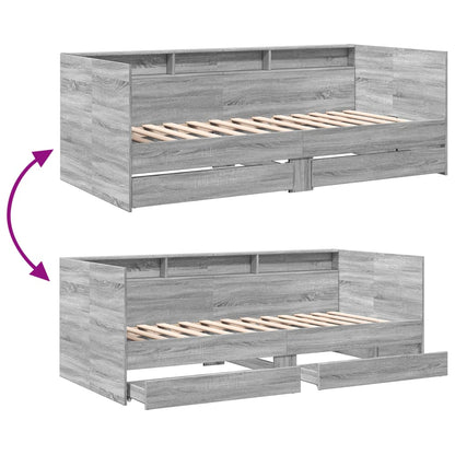 Daybed | Grey Sonoma | Engineered Wood | Small Single