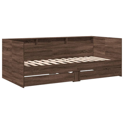 Daybed | Brown Oak | Engineered wood | Small Single