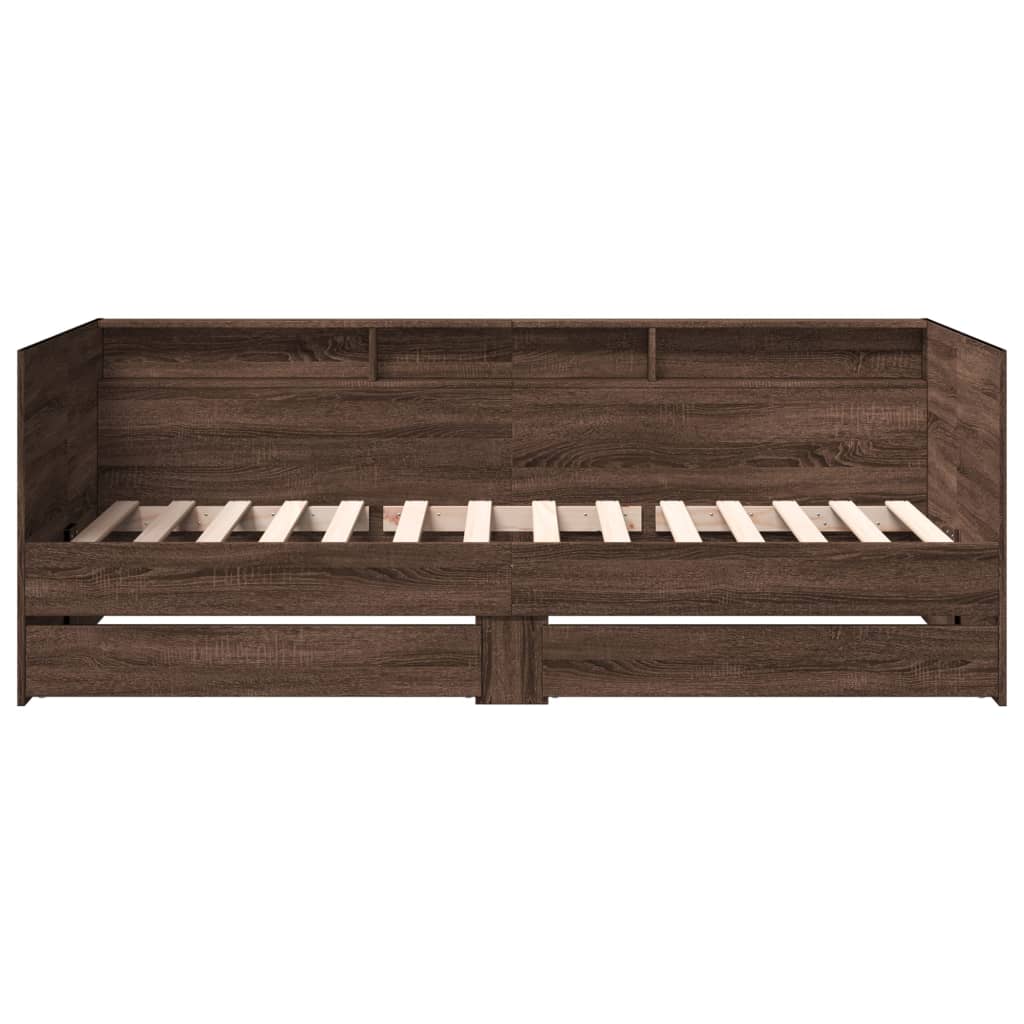Daybed | Brown Oak | Engineered wood | Small Single
