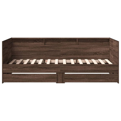 Daybed | Brown Oak | Engineered wood | Small Single