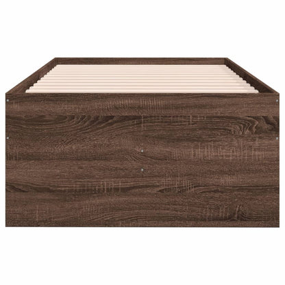Daybed with Drawers without Mattress Brown Oak 75x190 cm Small Single