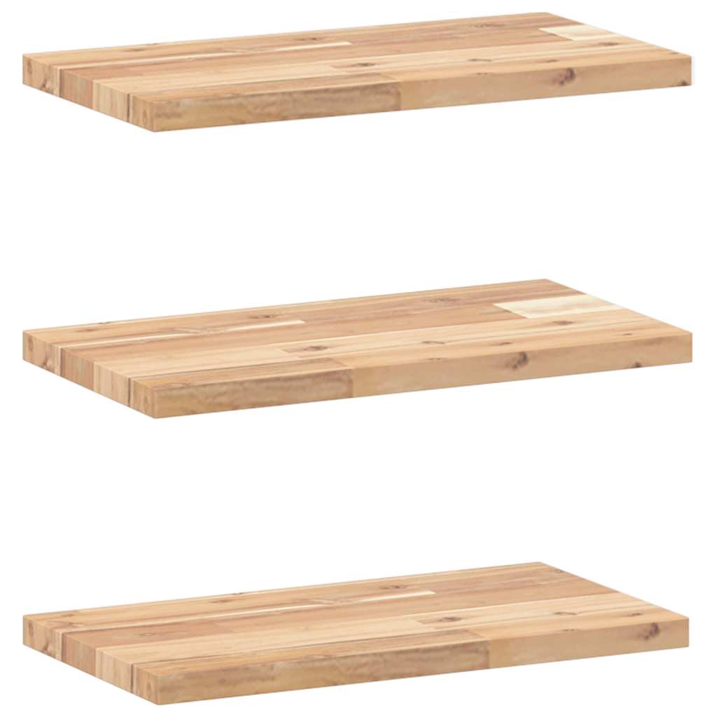 Floating Shelves 3 pcs 40x20x2 cm Untreated Solid Wood Acacia
