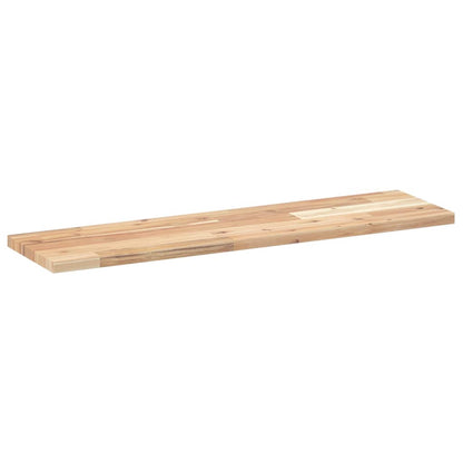 Floating Shelves 2 pcs 100x20x2 cm Untreated Solid Wood Acacia
