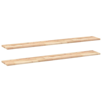 Floating Shelves 2 pcs 120x20x2 cm Untreated Solid Wood Acacia