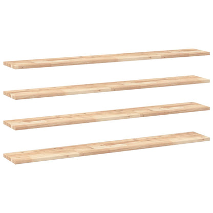 Floating Shelves 4 pcs 140x20x2 cm Untreated Solid Wood Acacia