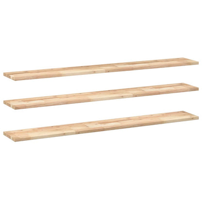 Floating Shelves 3 pcs 160x20x2 cm Untreated Solid Wood Acacia