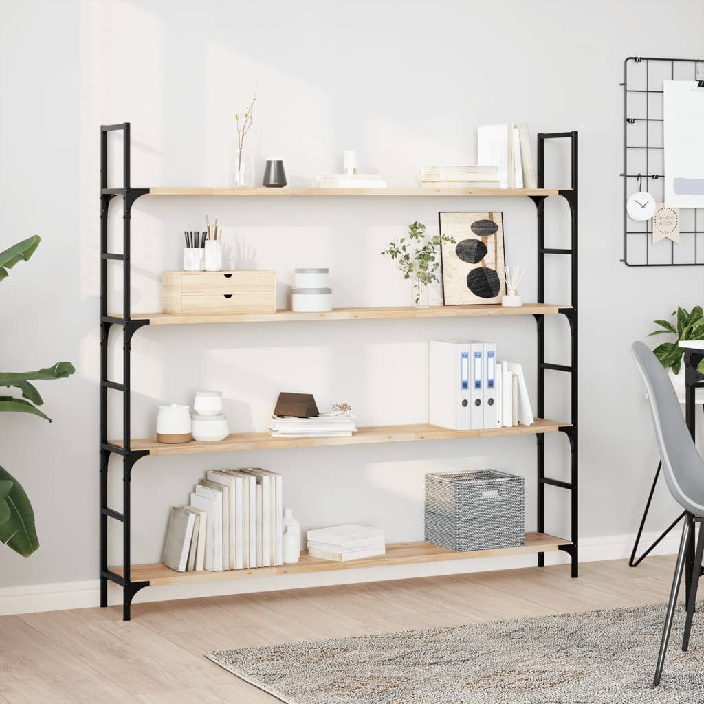 Floating Shelves 3 pcs 160x20x2 cm Untreated Solid Wood Acacia