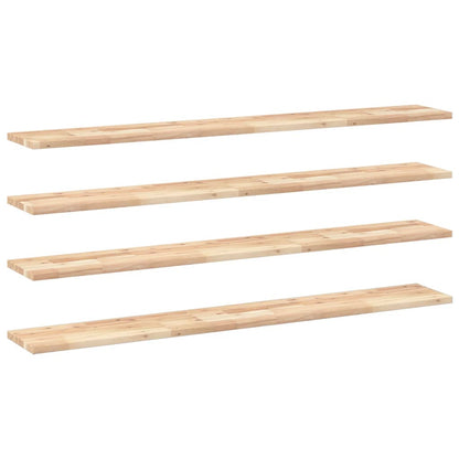Floating Shelves 4 pcs 160x20x2 cm Untreated Solid Wood Acacia