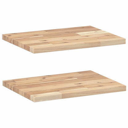 Floating Shelves 2 pcs 40x30x2 cm Untreated Solid Wood Acacia