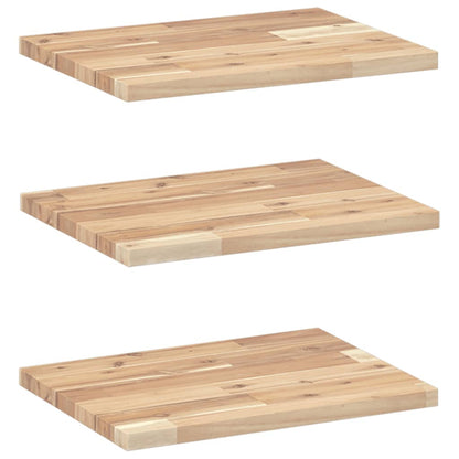 Floating Shelves 3 pcs 60x30x2 cm Untreated Solid Wood Acacia
