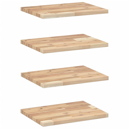 Floating Shelves 4 pcs 60x30x2 cm Untreated Solid Wood Acacia