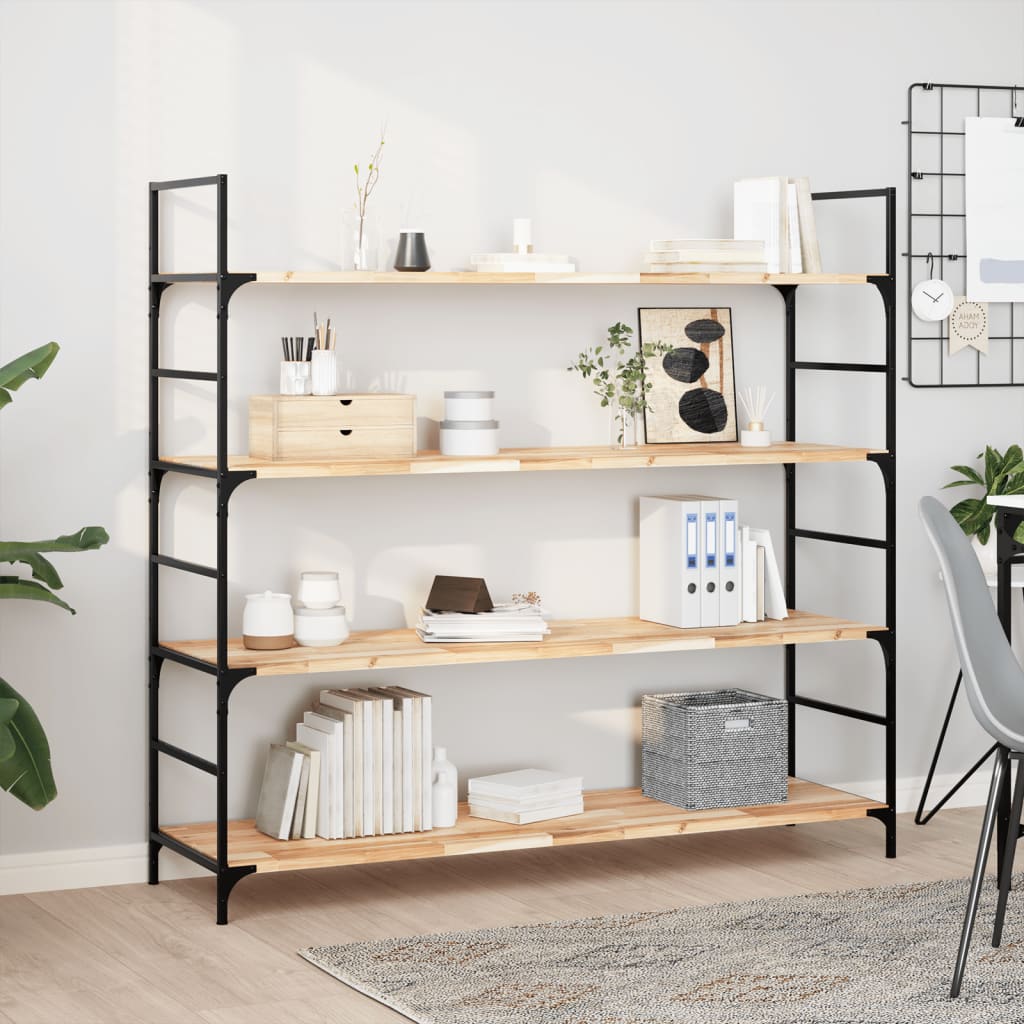 Floating Shelves 4 pcs 140x40x2 cm Untreated Solid Wood Acacia