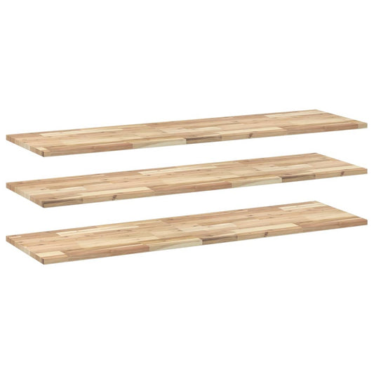 Floating Shelves 3 pcs 160x40x2 cm Untreated Solid Wood Acacia