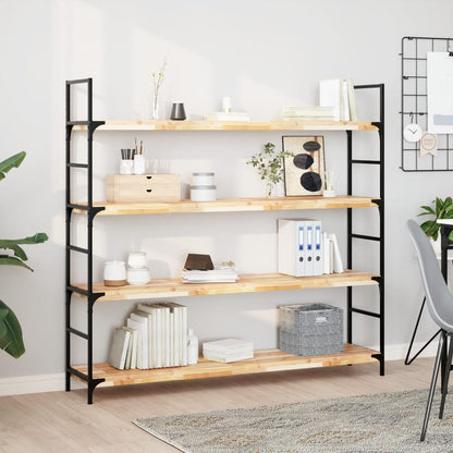 Floating Shelves 4 pcs 160x30x4 cm Untreated Solid Wood Acacia